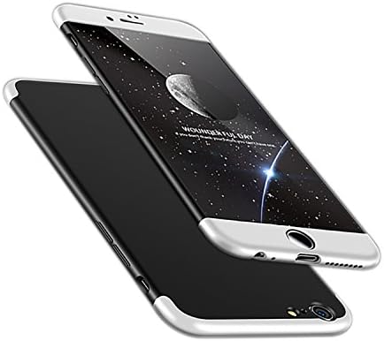 iPhone 7 Case,Hayder Shockproof Thin Hard Case Cover For iPhon 7 4.7 Inch (Silver+Black+Silver)