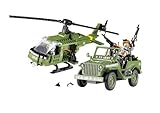 COBI Small Army Jeep Willy's Military B with Helicopter Construction Vehicle