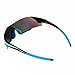 WOLFBIKE UV400 Cycling Glasses Mountain Bike MTB Sunglasses Eyewear - ONE Lens (New Black Blue)