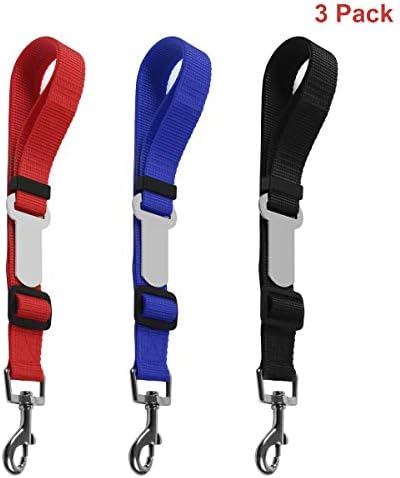 3PCS Adjustable Pet Dog Cat Car Seat Belt Safety Leads Vehicle Seatbelt Harness