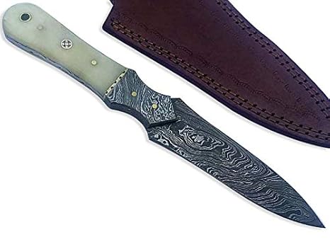 Damastmesser Jagdmesser Klappmesser Stahl Klinge Camping Fischer Scouting taschenmesser messer2150