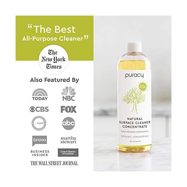 Puracy MultiSurface Cleaner, Organic Lemongrass, StreakFree Natural
