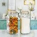 Galashield Glass Jars with Airtight Lids Leak Proof Rubber Gasket (Set of 2-67 oz)