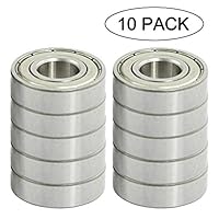 683ZZ 3 x 7 x 3 mm Deep Groove Ball Bearing, 10 Pcs, Double Metal Shielded Miniature Ball Bearings, Fit for Skateboard Bearings, Hand Spinner, Brush Motor, EMAX, Cooling Fan etc. (Pack of 10)