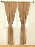 Burlap Natural Cotton Window Panels (Set of 2) 84x40