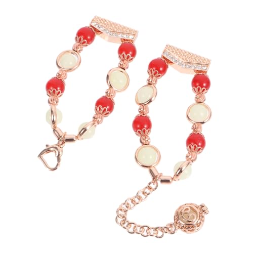 Agate Luminous Strap Luminous Beads Watchband Girls Wristband Pearl Bracelets Stainless Steel Band Watch/126