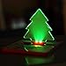 HKBAYI 5PCS/lot 5X Xmas Tree Shape LED Pocket lamp,Mini Portable Folding led Pocket Wallet Credit Card Light Merry Christmas Tree (Green)