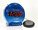 Sonic Alert Sonic Bomb Dual Alarm Clock with Bed Shaker, Turquiose Vibrating Alarm Clock Heavy Sleepers, Battery Backup | Wake with a Shake