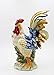 StealStreet SS-CG-31980, 15.75 Inch Porcelain Painted Colorful Rooster Bird Figurine Statue, Blue/Orange