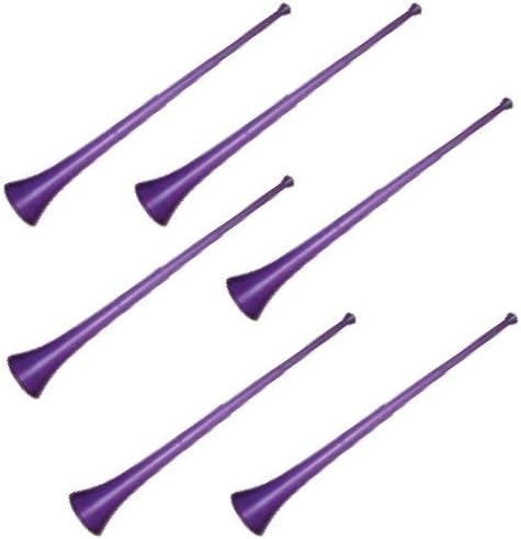 Vuvuzela - South African Style Collapsible Horn, Purple (Pack of 6)