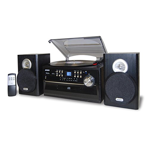 Jensen JTA-475 Home Turntable System 3-Speed Black Consumer Electronics