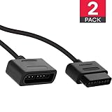 2Pack 6 ft/1.8m SNES Controller Extension Cable for Retro-Bit Super Nintendo SNES Controller
