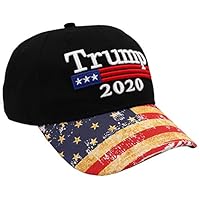 MOAUGYO Trump Black Cap US Flag Keep America Great hat President Trump 2020 MAGA Cap Adjustable Baseball Hat