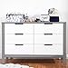 Carter's by DaVinci Colby 6-Drawer Dresser in Grey and White