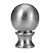 uxcell 2pcs Brushed Nickel Metal Ball Lamp Finial Decoration Dual Thread 1-1/2 Inch High