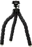 Rollei Monkey Pod - Mini Trípode flexible/compacto y ajustable con cabeza esférica, color negro