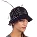 Sakkas Danielle Vintage Style Wool Cloche Hat