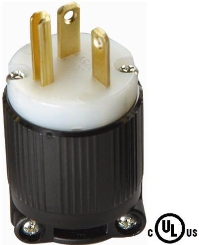 Powertronics NEMA 5-20P 20A/125V Grounding Plug by Powertronics