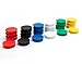 Round Fridge Magnets, Button Shaped, Small Colorful Magnetic Discs for Kitchen, Cabinet or Classroom, Perfect Whiteboard Supplies for Teachers - 24 Bullseye Office
