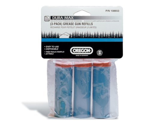 Oregon Chain Saw Grease Gun Refill Cartridges For 21939, 40469-A And 110534 - 3 Pack 108653