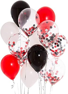Amazon Com Black Red Pirate Mickey Minnie Confetti Party Balloons