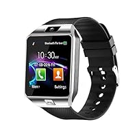 321OU Smart Watch Bluetooth Smart Watch Fitness Tracker with SIM Card Slot Call/Message Camera Pedometer Sleep Monitor Music Compatible Android iOS Phone Samsung Men Women (Silver)