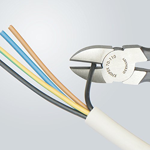 Knipex Seitenschneider schwarz atramentiert, mit Kunststoff überzogen 110 mm 70 11 110 – Bild 4