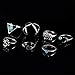 Ownsig 7Pcs Vintage Steampunk Cross Moon Anillos Midi Finger Knuckle Rings Set Silver