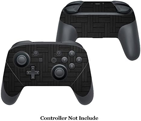SKINOWN Vinyl Cover Decals Skin Sticker for Nintendo Switch Pro Controller - Dark Wood Floor