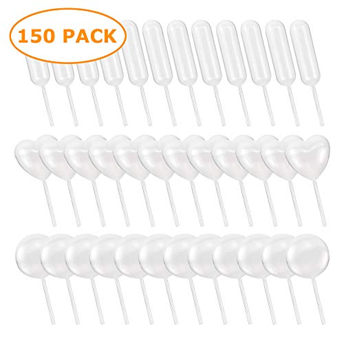 150PCS 4ml Cupcakes Pipettes,Plastic Pipettes Squeeze Dropper Liquid Injector for Strawberries,Cupcake,Chocolate