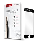 iCarez [Black Full Cover Glass] Screen Protector for iPhone 7 4.7“ Highest Quality Easy Install [1 Pack 0.33MM 9H 2.5D] with Lifetime Replacement Warranty - Retail Packaging