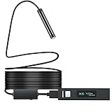 Yugoo WiFi Endoscope 1200P HD WiFi Borescope Inspection Camera 2.0MP, IP68 Waterproof Semi-Rigid Flexible Snake Camera 8mm Lens iOS Android, iPhone, Samsung, Tablet- New Version16.5FT