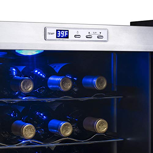 NewAir Compressor Wine Cooler Refrigerator in Stainless Steel 27