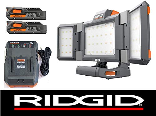 image for Ridgid Gen5x 18 Volt Hybrid Panel Work Light R8694221b + (2) R840086 B