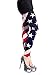 EPYA Women's Full Length American USA Flag Pattern Print Leggings, One Size