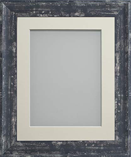 Frame Company Lynton Coal Photo Frame with Ivory Mount, A4 for 9x6 inch, fitted with perspex