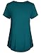 BAIKEA Nursing Pajama Top, Maternity Women Soft Flattering Cute Breastfeeding Blouse Solid Nursing Sleep Shirt Functional with Discrete Access for Latched Mama Cyan M