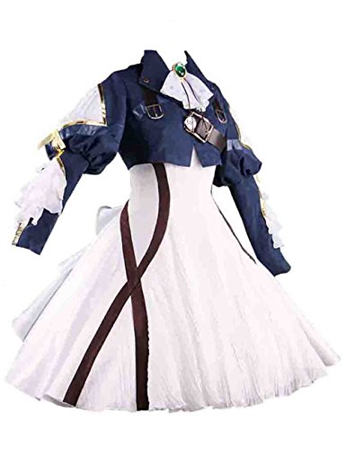 Ainiel Womens Costume Cosplay Anime Uniform Suit Dress Outfit Dark Blue White (XL)