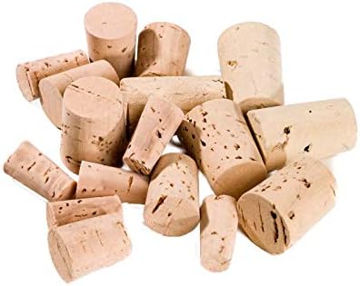 Pack of 100 Medical Corks Natural Cork, 27 x 15 CM / 12 MM, Natural cork, for test tubes