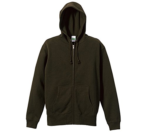 [ユナイテッドアスレ] メンズ 10.0オンス スウェット フルジップ パーカ(裏パイル) 521301 033 オリーブ XXL