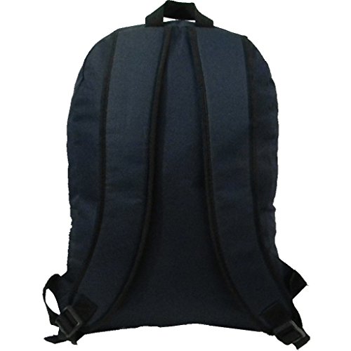 Basic Backpack Classic Simple School Book Bag Student Daily Daypack 18 Inch (Navy)