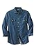 Boulder Creek by Kingsize Men's Big & Tall Long Sleeve Denim and Twill Shirt - 4XL, Stonewash Denim