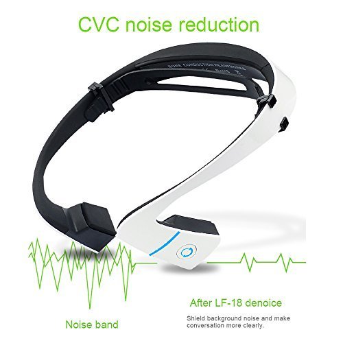 Docooler Original S.Wear LF-18 Bone Conduction Wireless Bluetooth Stereo Headset Bluetooth 4.1 Waterproof Neck-strap NFC Earphone Hands-free for iPhone6 6Plus Samsung HTC Tablet PC Laptop Black