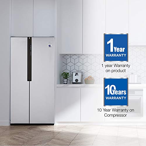 Haier 565 L Inverter SidebySide Door Refrigerator (HRF619SS, Silver)