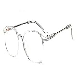 Vintage Retro Round Glasses Frame For Women Nerd Eyeglasses Frames Men Clear Fake Glasses Eyewear Oculos Optical Frame (Clear)