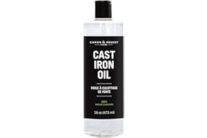 CARON & DOUCET - Cast Iron Seasoning & Cleaning Oil | 100% Plant-Based & Food Grade! | Best for Seasoning, Restoring, Curing and Care (16oz)