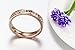 MEALGUET 4mm 18k Rose Gold Plated Stainless Steel Women's Cubic Zirconia Eternity Band Wedding Ring for Women, Size 8