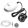 NICREW UFO Mini Aquarium Air Pump, Ultra Silent Air Aerator Pump for Fish Tank, Oxygen Bubbler with Single Outlet…