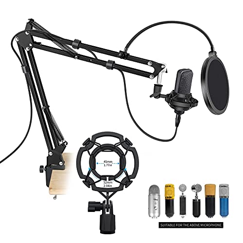 SGRZDQ Microphone Stand Desktop, Suspension Boom Arm Stand, Blue Yeti