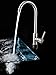 High Arch Kitchen Faucet Brushed Nickel,360 Degree Swivel Spout Kitchen Sink Faucet Hot and Cold Water Mixer, Modern Lead-Free Commercial Bar Sink Faucet fit for 1 Hole Single Handle Faucet Anti-Rust